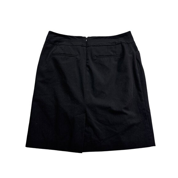 Worthington Petite Black Pencil Skirt Size 10P Knee Length Lined - Picture 2 of 4